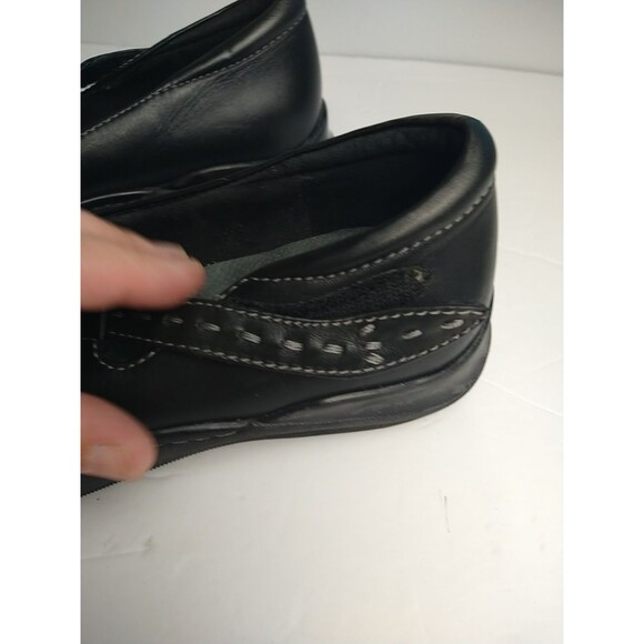 Softwalk Woman Mary Jane Leather 8.5N Black Style S1115-001 Adjustable Flat - Picture 3 of 12